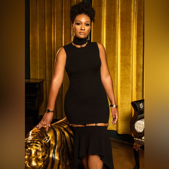 Alexander McQueen Metallic Sphere Knitted Dress - Picture 2 of 3